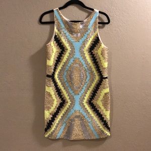 English Rose Beaded/Sequined Mini Dress/Prom/New Years